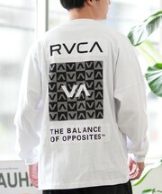 RVCA(ルーカ)長袖Tシャツ/ロンT/バックプリント チェッカー柄 ルーズシルエット/BE042-060/BE042060/ユニセックス/メンズ/ムラサキスポーツ