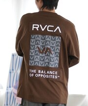 RVCA(ルーカ)長袖Tシャツ/ロンT/バックプリント チェッカー柄 ルーズシルエット/BE042-060/BE042060/ユニセックス/メンズ/ムラサキスポーツ