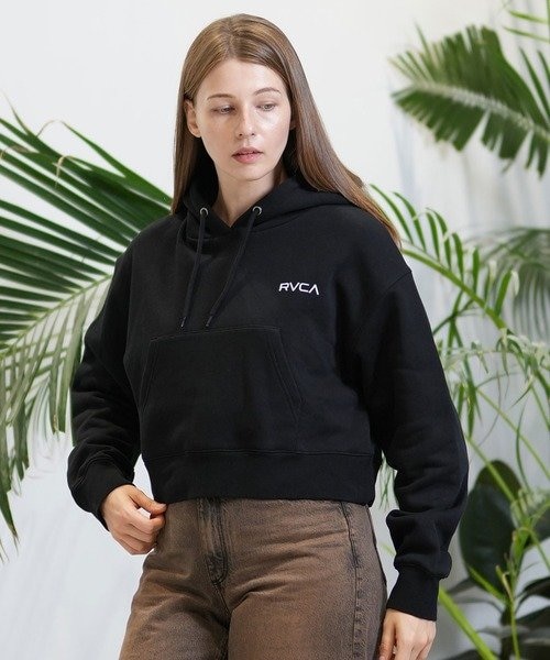 RVCA(ルーカ)長袖パーカー/クロップド丈/バックプリント/セットアップ