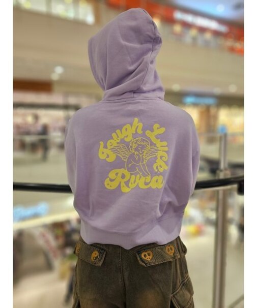 RVCA(ルーカ)長袖パーカー/クロップド丈/バックプリント/セットアップ対応/BE044-015/BE044015/レディース/ムラサキスポーツ