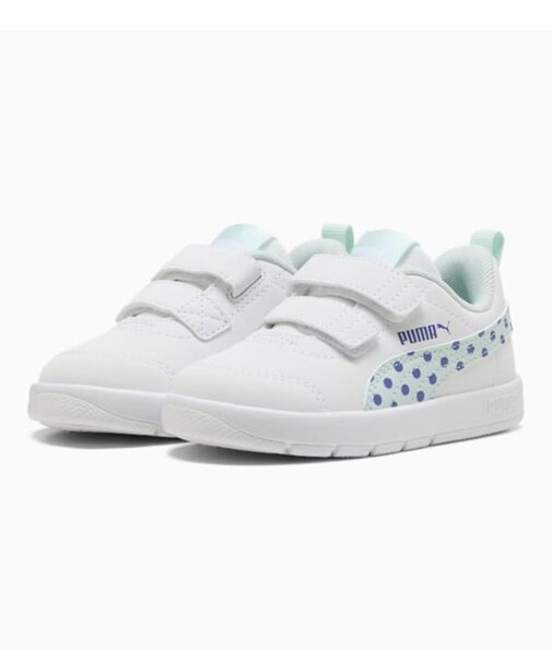 PUMA(プーマ)キッズ スニーカー コート系 ベルクロ コートフレックス V3 DOTTY V PS 17.0～21.0cm 398758/シューズ スニーカー ムラサキスポーツ