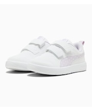PUMA(プーマ)キッズ スニーカー コート系 ベルクロ コートフレックス V3 DOTTY V PS 17.0～21.0cm 398758/シューズ スニーカー ムラサキスポーツ
