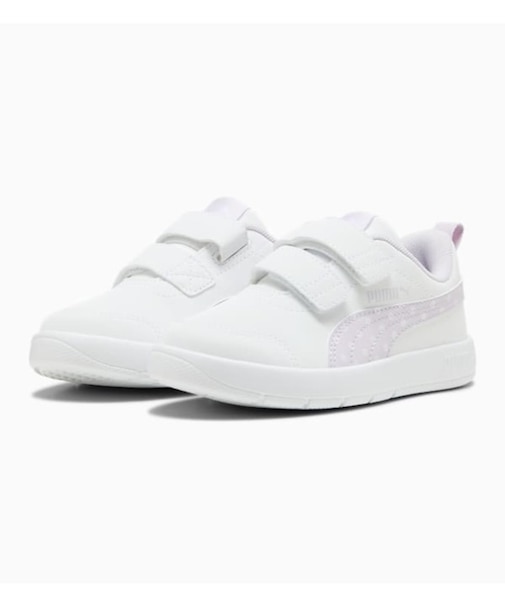 PUMA(プーマ)キッズ スニーカー コート系 ベルクロ コートフレックス V3 DOTTY V PS 17.0～21.0cm 398758/シューズ スニーカー ムラサキスポーツ