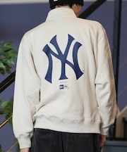 【ムラサキスポーツ限定】NEW ERA(ニューエラ)裏起毛/ハーフジップ トレーナー/バックプリント/MLB LA NY/14475196/ユニセックス/メンズ/ムラサキスポーツ