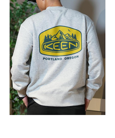 【ムラサキスポーツ別注】KEEN(キーン)給水速乾/1030636/トレーナー/スウェット/MS HARVEST TECH CREW/バックプリント ポケット/ユニセックス/メンズ/ムラサキスポーツ