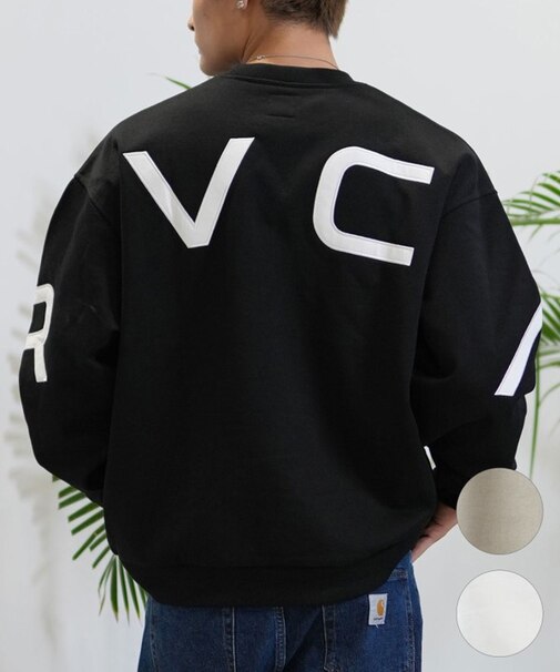 RVCA(ルーカ) 裏起毛/プルオーバー/パーカー/ビッグロゴ/バックプリント/ルーズシルエット/BE042-005/BE042005/ユニセックス/メンズ/ムラサキスポーツ