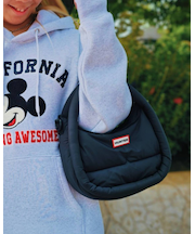 HUNTER/ 6.25L FRAMED PUFFER MIDI HOBO 2WAY ハンドバッグ クロスボディバッグ UBX3712KBM フレイムド パファー ミディ ホーボー ハンター/ユニセックス レディース メンズ ムラサキスポーツ