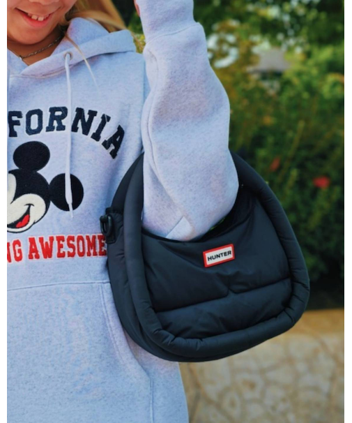 HUNTER/ 6.25L FRAMED PUFFER MIDI HOBO 2WAY ハンドバッグ クロスボディバッグ UBX3712KBM フレイムド パファー ミディ ホーボー ハンター/ユニセックス レディース メンズ ムラサキスポーツ