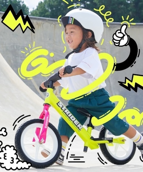 【ムラスポ限定カラー】STRIDER/12inch スポーツモデル NEON YELLOW ランニングバイク キッズバイク ネオンイエロー 1000126 ストライダー ムラサキスポーツ 正規販売店