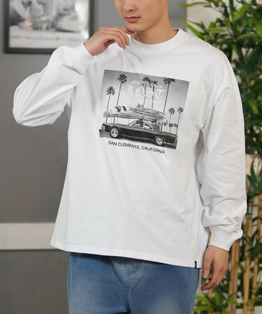 【ムラサキスポーツ限定】 lost(ロスト)ロンT/長袖Tシャツ/フロントプリント/オーバーサイズ/L25S2205/ユニセックス/メンズ/ムラサキスポーツ