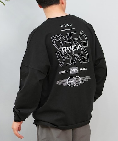 RVCA(ルーカ)長袖Tシャツ ロンT バックプリント オーバーサイズ /BF041-151 BF041151/ユニセックス/メンズ/ムラサキスポーツ