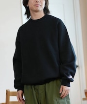 【限定】DEAR LAUREL(ディアローレル)裏起毛トレーナー クルーネック スウェット ワンポイント ブラックレター D24F1101 ユニセックス メンズ ムラサキスポーツ限定