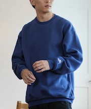 【限定】DEAR LAUREL(ディアローレル)裏起毛トレーナー クルーネック スウェット ワンポイント ブラックレター D24F1101 ユニセックス メンズ ムラサキスポーツ限定