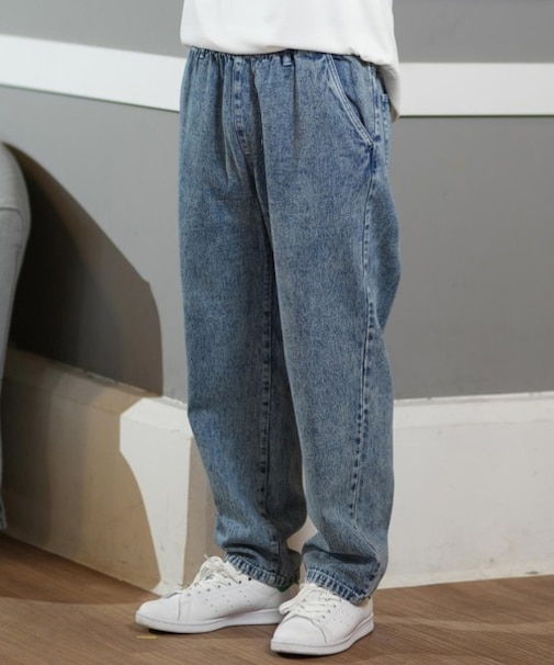 【限定】 DEAR LAUREL/D25S3101 ケミカル デニム イージーパンツ ロングパンツ シンプル ディアローレル メンズ ムラサキスポーツ限定