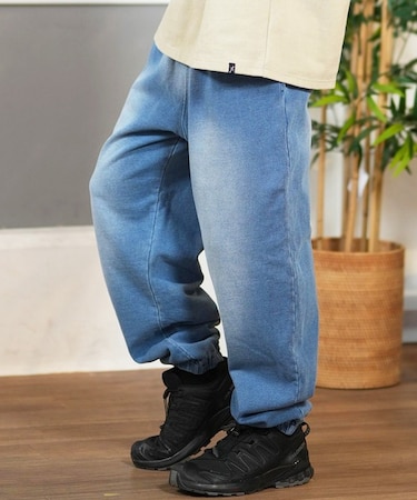 【限定】DEAR LAUREL(ディアローレル)インディゴスウェットパンツ リラックスフィット ロンパン D25S3105 ユニセックス メンズ ムラサキスポーツ限定