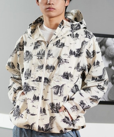 THE NORTH FACE(ザ・ノースフェイス)撥水 総柄 防風/Novelty Compact Jacket ノベルティコンパクトジャケット NP71535/マウンテンパーカー ウインドブレーカー /ユニセックス メンズ ムラサキスポーツ