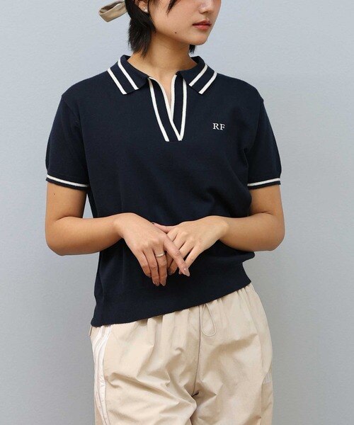 RIKKA FEMME(リッカファム)ニットポロシャツ 半袖 RF25SS18