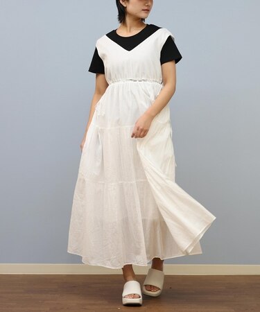RIKKA FEMME(リッカファム)バックオープンティアードワンピース RF25SS25 レディース ムラサキスポーツ
