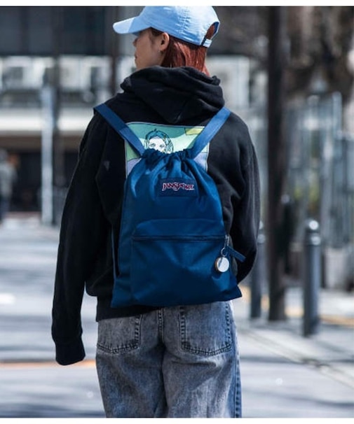 JANSPORT/14L DRAW SACK ドローサック NAVY JS0A83LQ003 バックパック ナップサック ジャンスポーツ ユニセックス メンズ レディース ムラサキスポーツ