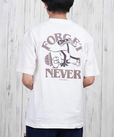 【ムラサキスポーツ限定】FORGET NEVER(フォーゲットネバー)半袖Tシャツ バックプリント 252OO1ST556FN/ユニセックス メンズ  ムラサキスポーツ
