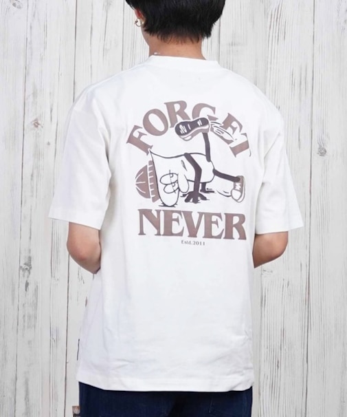 【ムラサキスポーツ限定】FORGET NEVER(フォーゲットネバー)半袖Tシャツ バックプリント 252OO1ST556FN/ユニセックス メンズ  ムラサキスポーツ