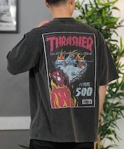 【ムラサキスポーツ限定】THRASHER スラッシャー 半袖Tシャツ バックプリント オーバーサイズ 252TH1ST028/ユニセックス メンズ ムラサキスポーツ