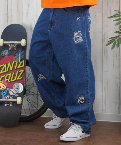 【限定】SANTACRUZ/ロングパンツ デニム ロンパン パッチジーンズ 502251501 サンタクルーズ メンズ ムラサキスポーツ限定