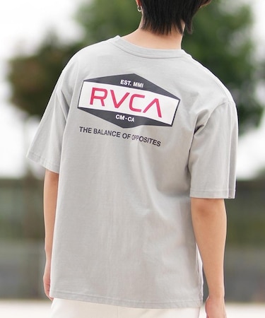 RVCA(ルーカ)半袖Tシャツ バックプリント オーバーサイズ BF041-252 BF041252/ユニセックス メンズ ムラサキスポーツ