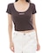 RVCA(ルーカ)半袖Tシャツ スリムフィット クロップド丈 2WAY リブ素材 BF043-210 BF043210/レディース ムラサキスポーツ