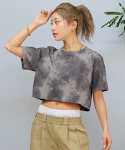 NEW ERA(ニューエラ)半袖 Tシャツ タイダイ クロップド丈 ワイドTシャツ 14391902/レディース ムラサキスポーツ