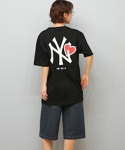 【ムラサキスポーツ限定】NEW ERA(ニューエラ)半袖 Tシャツ バックプリント  MLB オーバーサイズ  14670936/レディース ムラサキスポーツ