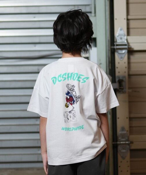 DC(ディーシー)キッズ Tシャツ 25 KD SKATE SKULL SS 親子でおそろい YST251533 半袖Tシャツ 子供服 男の子 女の子/キッズ ムラサキスポーツ