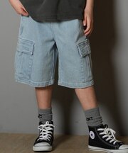 DC(ディーシー)キッズ ショーツ 25 KD WIDE CARGO SHORT YWS251524 ハーフパンツ ショートパンツ デニム 子供服 男の子 女の子/キッズ ムラサキスポーツ