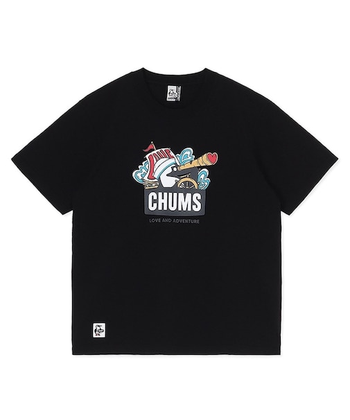 CHUMS(チャムス)半袖Tシャツ ブービーバード  ラブアンドアドベンチャーブービーTシャツ フロントプリント CH01-2516/ユニセックス メンズ ムラサキスポーツ
