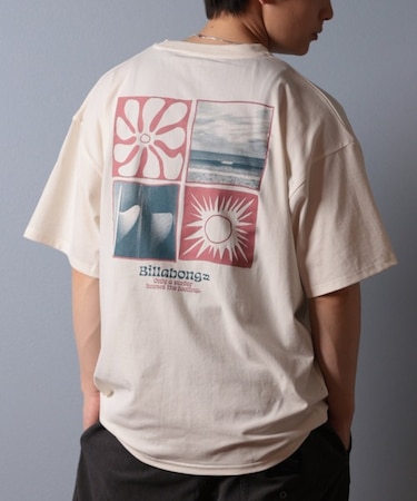BILLABONG(ビラボン)ラッシュガード 半袖 Tシャツ バックプリント 水陸両用 UVケア SOFTTY TEE  BF011-861 BF011861/ユニセックス メンズ ムラサキスポーツ