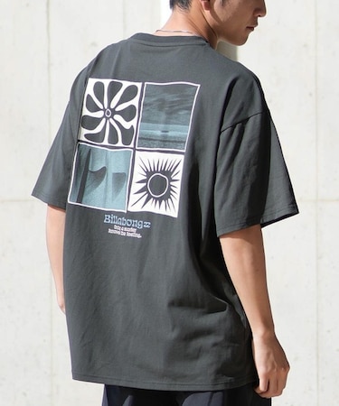 BILLABONG(ビラボン)ラッシュガード 半袖 Tシャツ バックプリント 水陸両用 UVケア SOFTTY TEE  BF011-861 BF011861/ユニセックス メンズ ムラサキスポーツ
