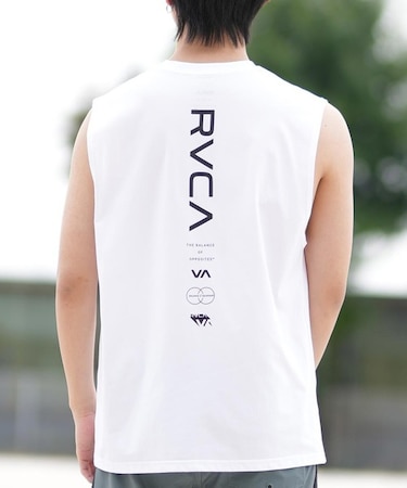 RVCA(ルーカ)タンクトップ ラッシュガード バックプリント UVケア 吸水速乾 水陸両用 BF041-878 BF041878/ユニセックス メンズ ムラサキスポーツ