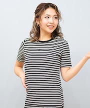 Ungrid(アングリッド)水着 ラッシュガード 半袖 Tシャツ ボーダー柄 水陸両用 UVカット 250301/レディース ムラサキスポーツ