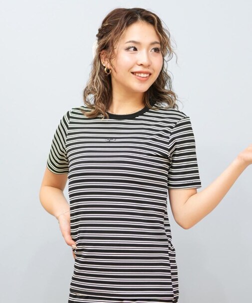 Ungrid(アングリッド)水着 ラッシュガード 半袖 Tシャツ ボーダー柄 水陸両用 UVカット 250301/レディース ムラサキスポーツ