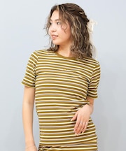 Ungrid(アングリッド)水着 ラッシュガード 半袖 Tシャツ ボーダー柄 水陸両用 UVカット 250301/レディース ムラサキスポーツ