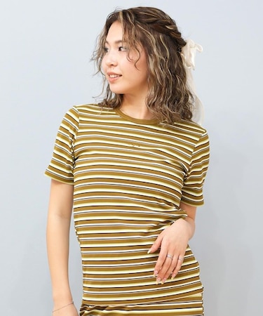 Ungrid(アングリッド)水着 ラッシュガード 半袖 Tシャツ ボーダー柄 水陸両用 UVカット 250301/レディース ムラサキスポーツ