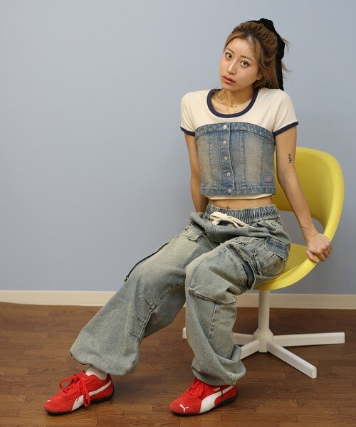 ディッキーズ セットアップ Dickies(ディッキーズ)デニムビスチェ セットアップ 81120400