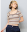 DC(ディーシー)半袖 Tシャツ スクエアネック リブ素材 クロップド丈 ショート丈 ロゴ セットアップ対応 LST252306/レディース ムラサキスポーツ