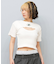 DC(ディーシー)半袖 Tシャツ レイヤード リブ素材 クロップド丈 ショート丈 ロゴ セットアップ対応 LST252307/レディース ムラサキスポーツ