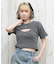DC(ディーシー)半袖 Tシャツ レイヤード リブ素材 クロップド丈 ショート丈 ロゴ セットアップ対応 LST252307/レディース ムラサキスポーツ