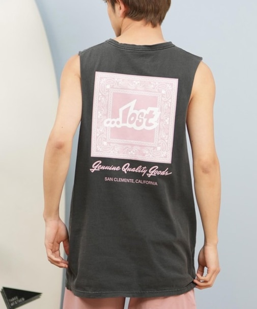 【ムラサキスポーツ限定】Lost(ロスト)タンクトップ ノースリーブTシャツ バックプリント ユニセックス L25S-2301/メンズ ムラサキスポーツ