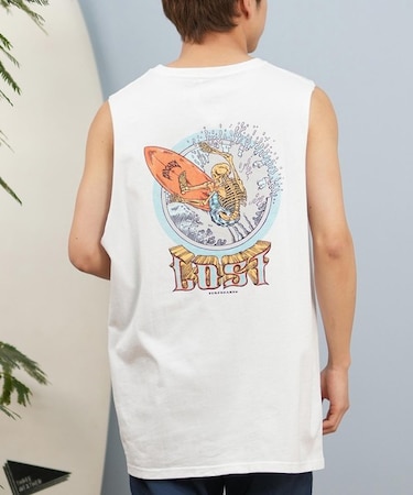 Lost(ロスト)タンクトップ ノースリーブTシャツ バックプリント ユニセックス L25S-2302/メンズ ムラサキスポーツ