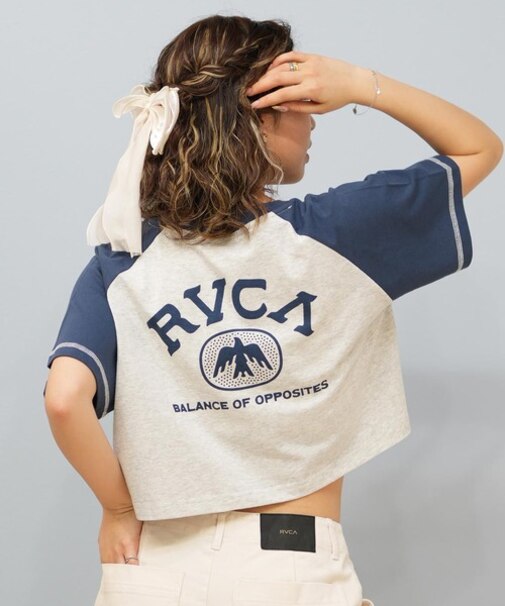 RVCA/半袖 Tシャツ ショート丈 ラグランTシャツ BF04C-208 ルーカ レディース ムラサキスポーツ