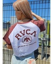 RVCA/半袖 Tシャツ ショート丈 ラグランTシャツ BF04C-208 ルーカ レディース ムラサキスポーツ