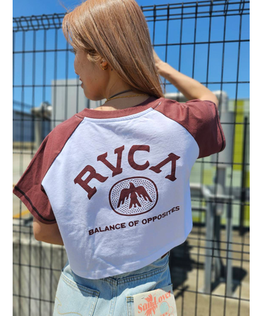 RVCA/半袖 Tシャツ ショート丈 ラグランTシャツ BF04C-208 ルーカ レディース ムラサキスポーツ